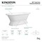 Aqua Eden Pedestal Bathtubs, 66 L, 30.5 W, White, Cast Iron VCTND663024 - alternate 2